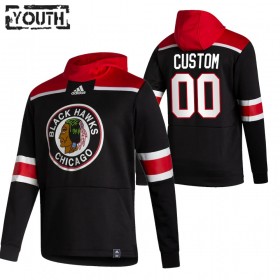 Chicago Blackhawks Custom 2020-2021 Reverse Retro Pullover Hooded Sweatshirt - Barn